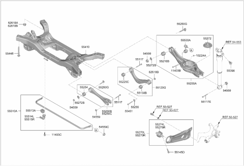 2024 Hyundai Elantra Gas Rear Suspension Control Arm Diagram 2