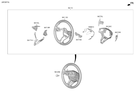 2024 Hyundai Elantra Gas Steering Wheel Diagram 2