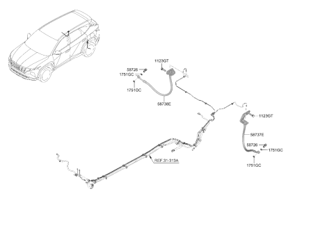 2024 Hyundai Tucson Hybrid Brake Fluid Line Diagram 2