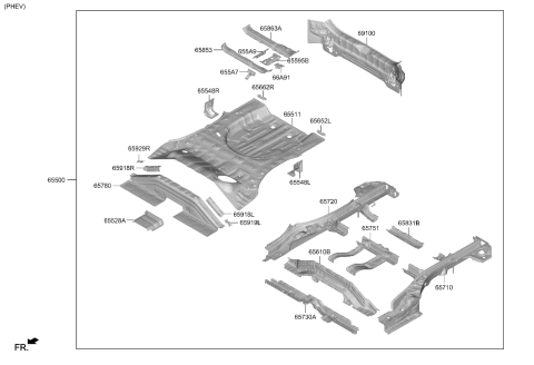 2024 Hyundai Tucson Hybrid Floor Panel Diagram 2