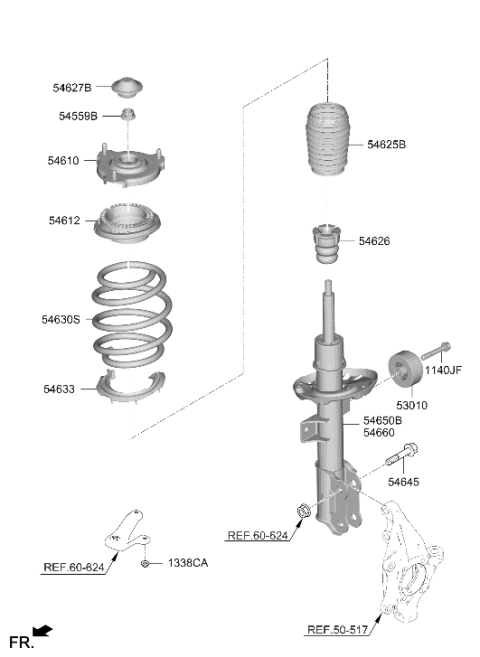 2023 Hyundai Tucson Front Spring Diagram for 54630-P0CD0