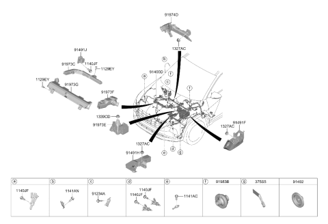 2023 Hyundai Tucson Protector Wiring Diagram for 91961-P4050
