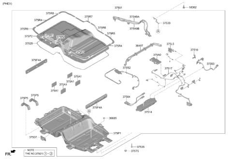 2024 Hyundai Tucson Wiring Harness BMS Diagram for 37517-P0000