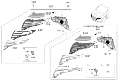 2022 Hyundai Tucson MOISTURE ABSORBENT Diagram for 92125-K0250