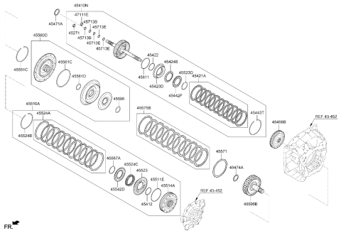 2023 Hyundai Tucson Clutch Assembly-Engine Diagram for 45560-3D510
