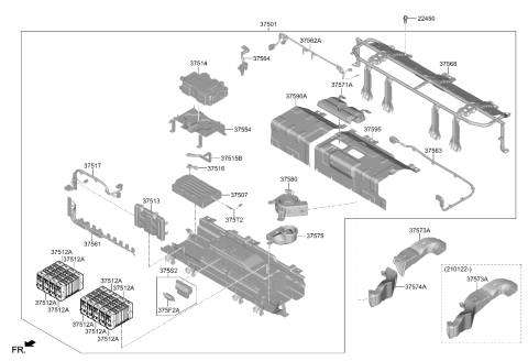 2024 Hyundai Tucson Blower Unit Assembly-Battery COOLI Diagram for 37580-P0000