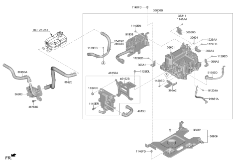 2023 Hyundai Tucson HPCU Tray Diagram for 36603-3DAJ0