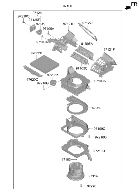 2024 Hyundai Tucson Hybrid Heater System-Heater & Blower Diagram 2