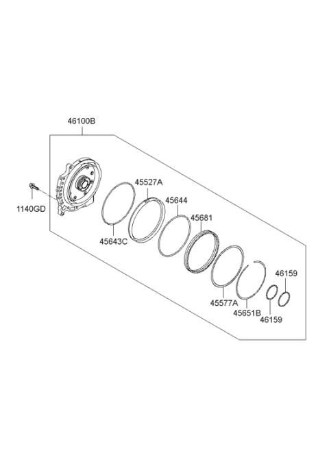 2015 Hyundai Sonata Hybrid Oil Pump & TQ/Conv-Auto Diagram 2