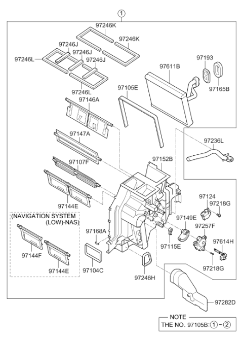 2015 Hyundai Sonata Hybrid Heater System-Heater & Blower Diagram 2