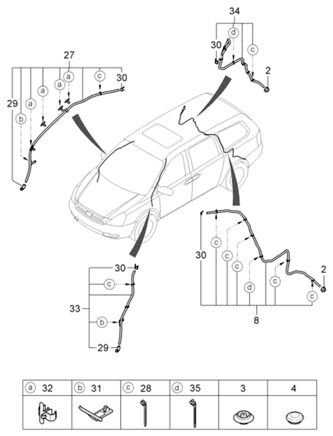 2006 Hyundai Entourage Produced Before OCT.29.2006 Sunroof Diagram 2