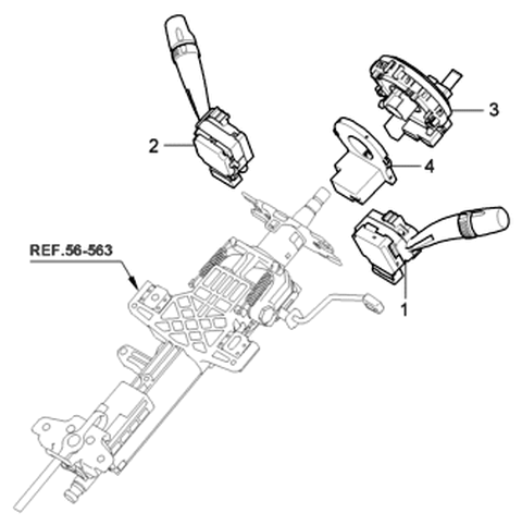 2006 Hyundai Entourage Lighting & Turn Signal Switch Assembly Diagram for 93410-4D300