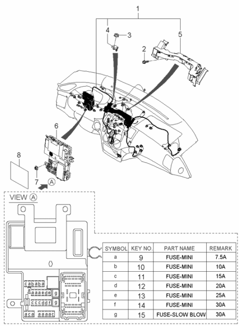 2006 Hyundai Entourage Wiring Assembly Main Diagram for 91105-4D490