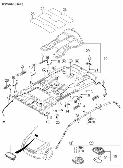 2006 Hyundai Entourage Produced Before OCT.29.2006 Headlining Diagram 2