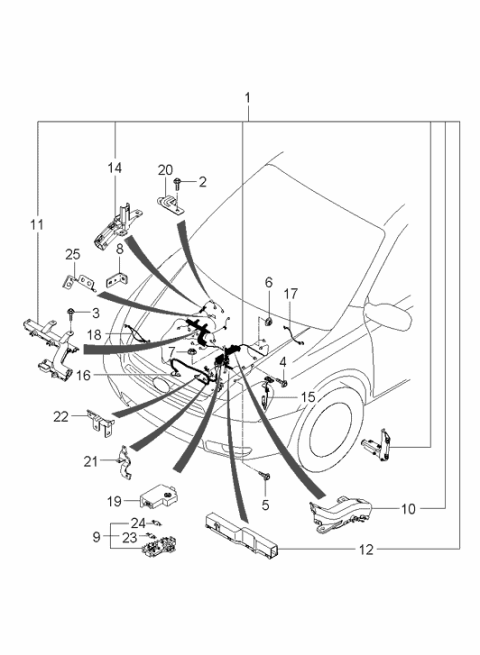 2006 Hyundai Entourage Wiring Assembly-Battery (-) Diagram for 91850-4D000