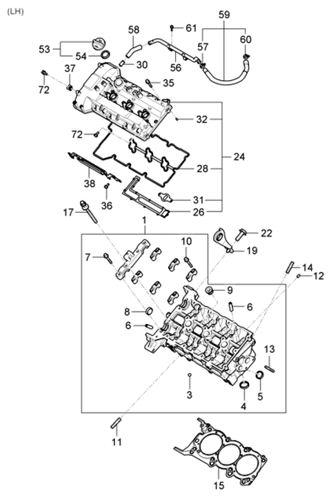 2006 Hyundai Entourage Stud Diagram for 22125-38100