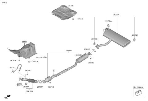2018 Hyundai Kona INSULATOR-Heat Diagram for 28791-J9201