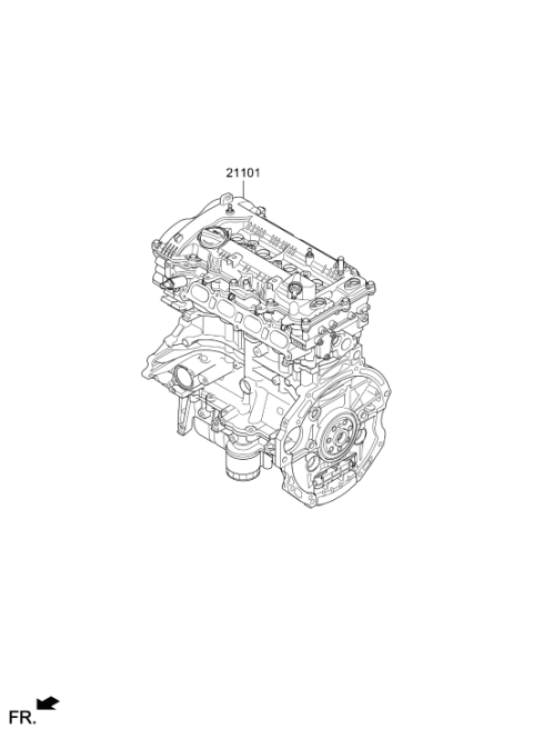 2018 Hyundai Kona Sub Engine Assy Diagram 2