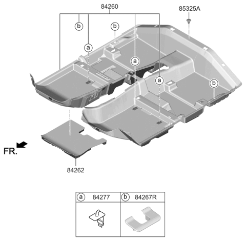 2021 Hyundai Kona Iso Pad NO.1-FLR Carpet Diagram for 84262-J9010