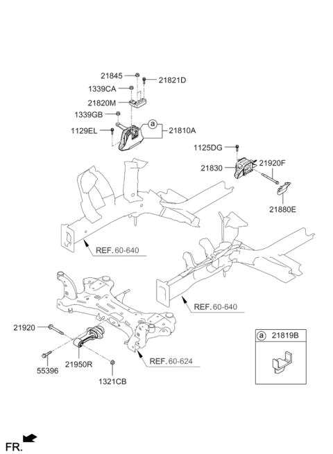 2020 Hyundai Kona Engine & Transaxle Mounting Diagram 2