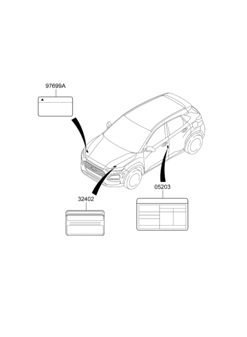 2018 Hyundai Kona Label Diagram 2