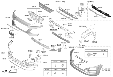 2020 Hyundai Kona Screw-Tapping Diagram for 12433-03107-B