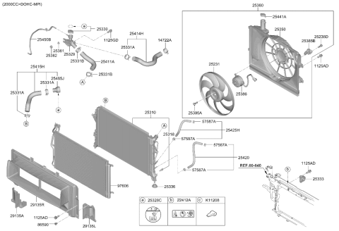 2019 Hyundai Kona Air Guard Left Diagram for 29136-J9200