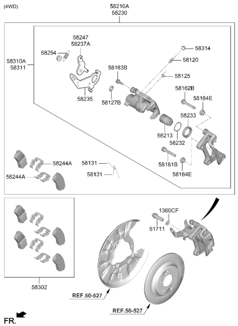 2018 Hyundai Kona Rear Wheel Brake Diagram 2