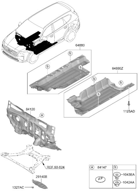 2023 Hyundai Santa Fe Hybrid US Alabama made Isolation Pad & Plug Diagram 2