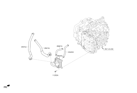 2023 Hyundai Santa Fe Hybrid US Alabama made Auto Transmission Case Diagram 3