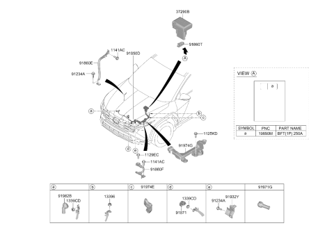2025 Hyundai Tucson Battery Wiring Assembly Diagram for 91855-N9220