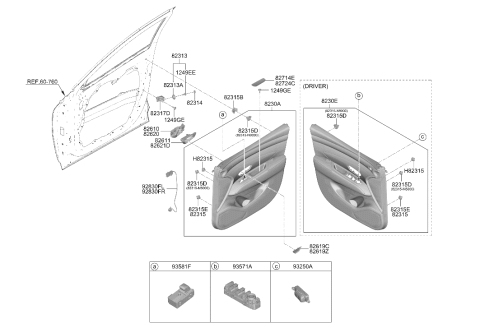 2025 Hyundai Tucson FASTENER-DR TRIM Diagram for 82315-L1010
