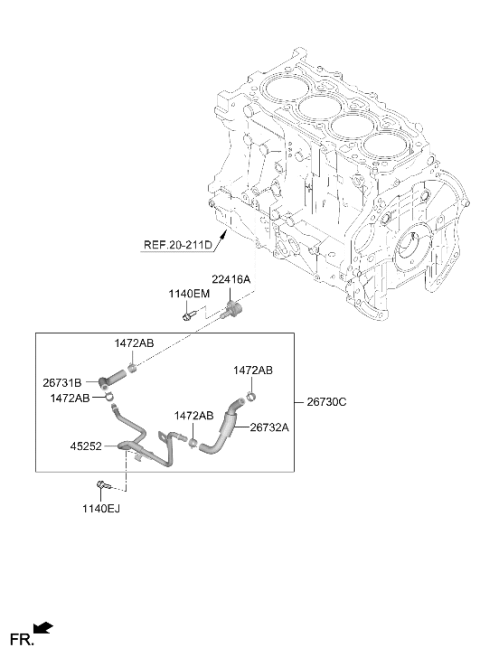 2025 Hyundai Tucson Korean made Rocker Cover Diagram 2