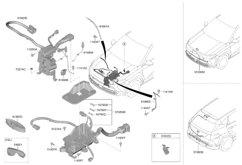 2024 Hyundai Kona Electric EV FUSE 30A Diagram for 18980-08600