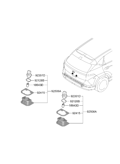 2025 Hyundai Kona Electric GASKET-SEAL Diagram for 92551-D4000