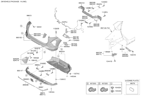 2026 Hyundai Kona Electric BRACKET-MOISTURE ABSORBENT Diagram for 924B2-BC100