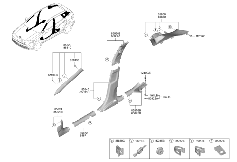 2024 Hyundai Kona Electric SPEAKER ASSY-TWEETER Diagram for 96310-BE010
