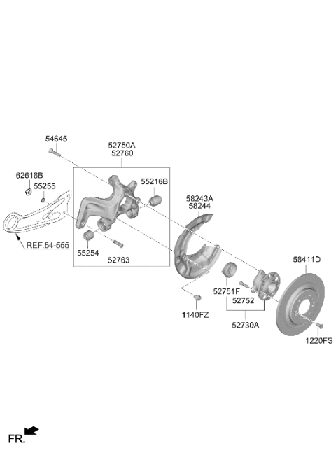 2025 Hyundai Kona Electric BUSH-LWR ARM,RR Diagram for 55218-AT000