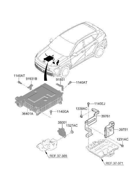 2024 Hyundai Kona Electric Electronic Control Diagram 2