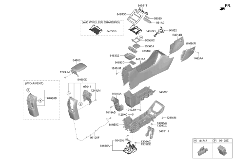 2025 Hyundai Kona Electric Antenna Assembly-Smart Key Diagram for 95460-L2500