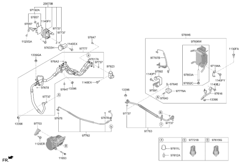 2025 Hyundai Kona Electric SENSOR-PRESSURE Diagram for 97615-CV000
