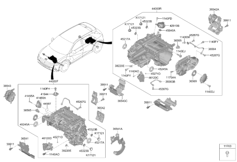 2025 Hyundai Ioniq 5 PUMP ASSY-ELECTRIC OIL Diagram for 46120-1XFA0