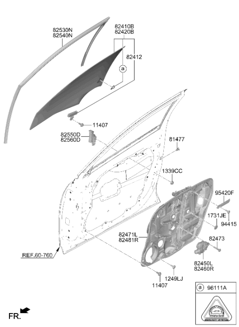 2026 Hyundai Ioniq 5 PANEL ASSY-FRONT DR MODULE,LH Diagram for 82471-PI000