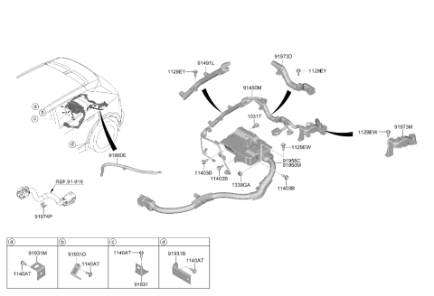 2026 Hyundai Ioniq 5 Junction Box Assembly High Voltage Diagram for 91958-GI710