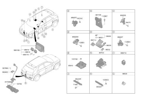 2026 Hyundai Ioniq 5 COVER ASSY-MULTI SENSOR Diagram for 96030-NI000