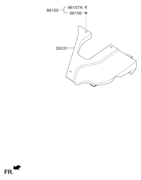 2018 Hyundai Genesis G80 Cover-PCU Diagram for 29331-B1000