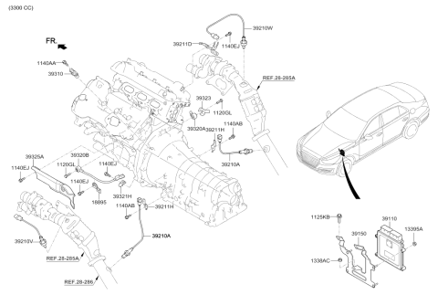 2018 Hyundai Genesis G80 Electronic Control Diagram 3
