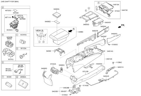 2018 Hyundai Genesis G80 Console Diagram 2