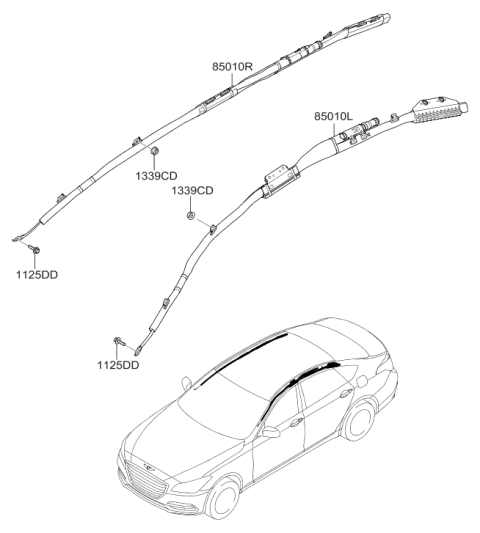 2018 Hyundai Genesis G80 Air Bag System Diagram 2