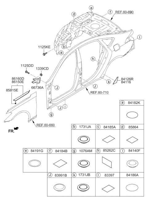2018 Hyundai Genesis G80 Isolation Pad & Plug Diagram 3